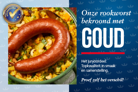 Onze Rook-worst is met goud bekroond!